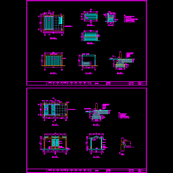 两种构架廊和亭详细设计CAD图纸 - 1