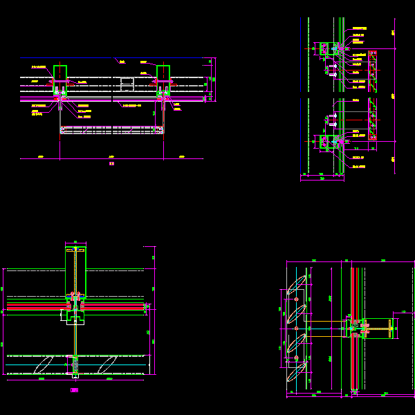 幕墙节点构造详细设计CAD图纸 - 1