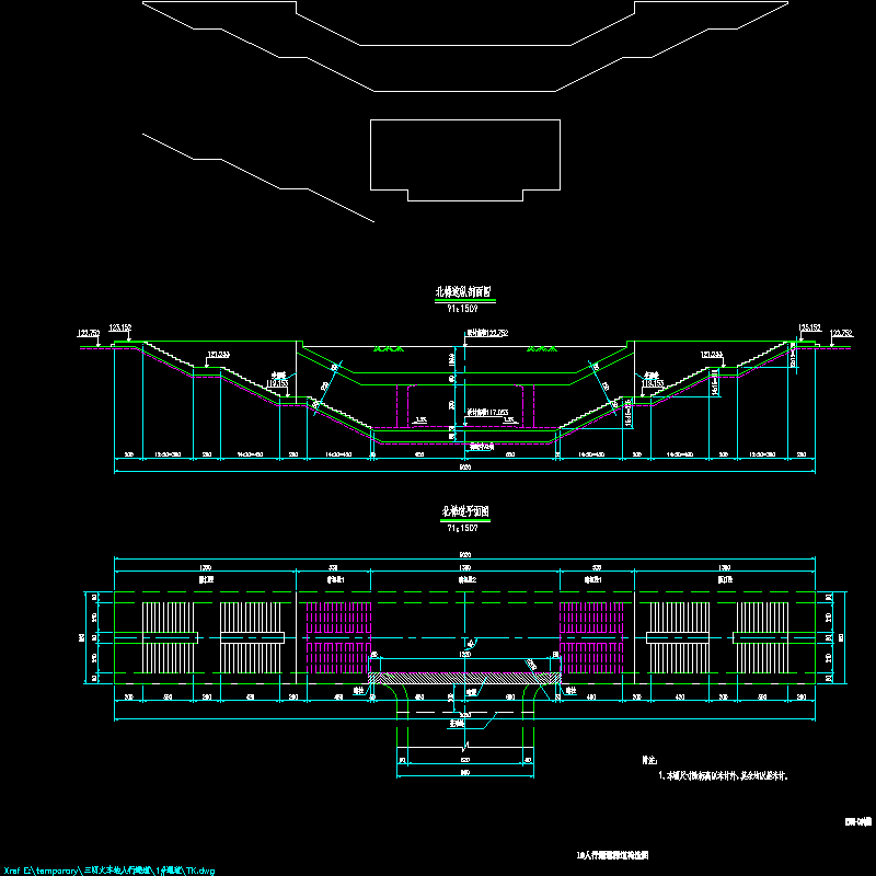 rt01-04 1#人行通道梯道构造图.dwg