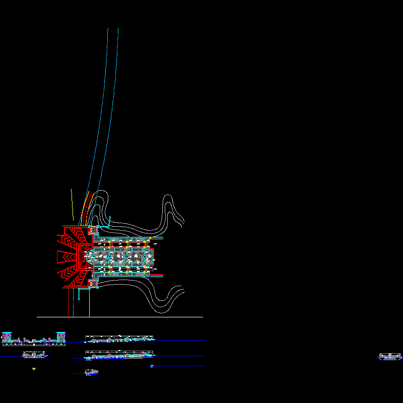 园林景观节点详图纸|水景CAD施工图纸设计八 - 1