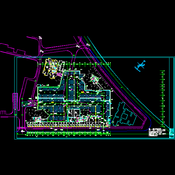 小区地下车库CAD施工图纸 - 5