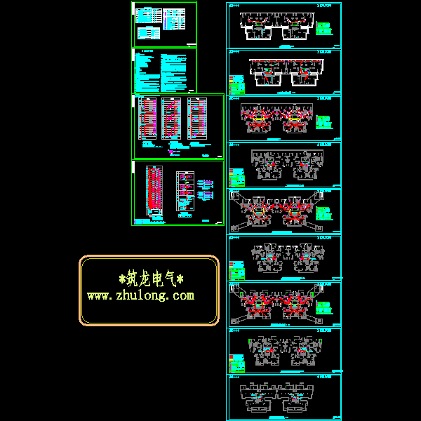 高层住宅楼弱电系统电气CAD施工图纸 - 1