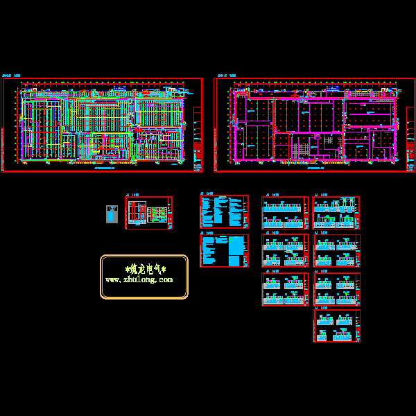 2层公司厂房生产车间电气CAD施工图纸(联动控制系统) - 2