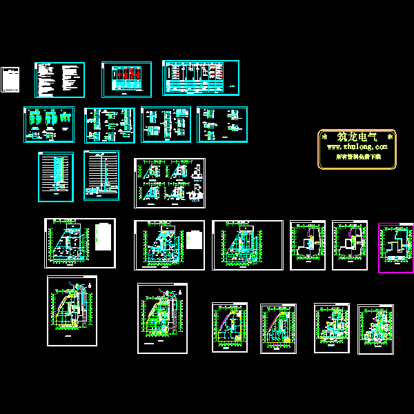12层商住楼电气CAD施工图纸(人防工程) - 1