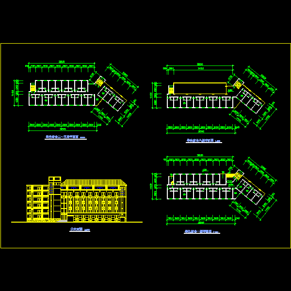 6层CAD中学方案设计方案（宿舍楼部分） - 1