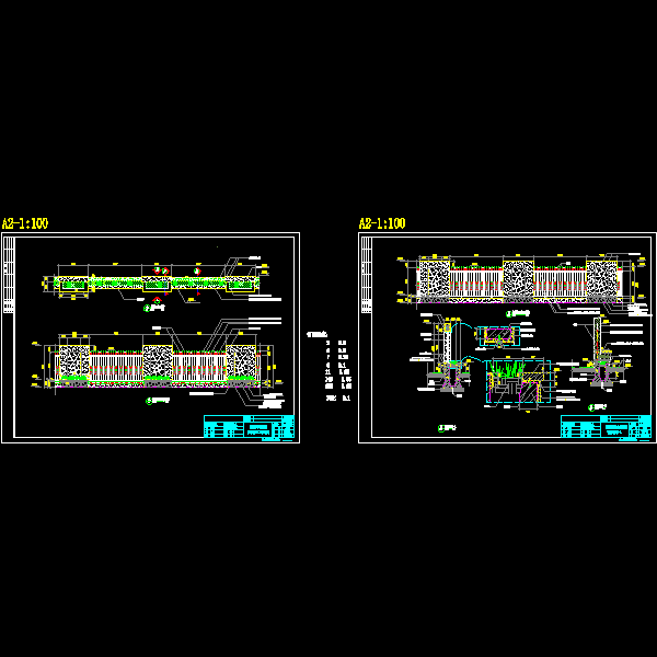 围墙做法详细设计CAD图纸 - 1