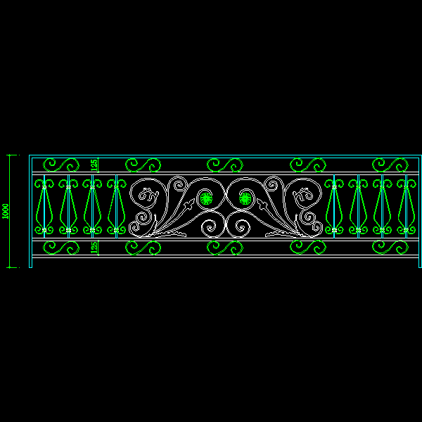 铁艺栏杆设计通用图（41页CAD图纸） - 3