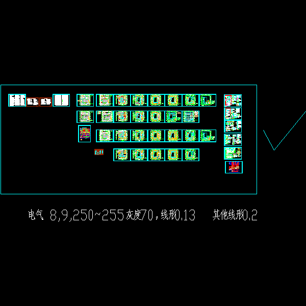 知名4层酒店电气CAD施工图纸 - 1