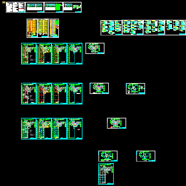 一类高层商住楼强弱电CAD施工图纸30张 - 1