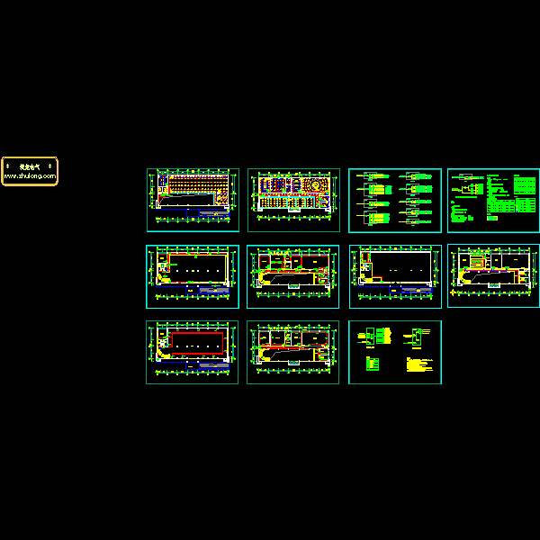 办公大楼强弱电气CAD施工图纸 - 1