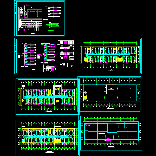 学校6层宿舍楼电气CAD图纸(防雷接地系统)() - 1