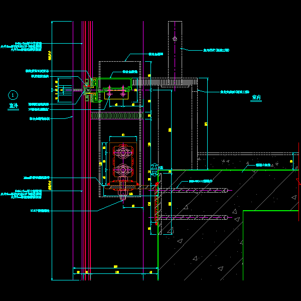 dt-02竖明横隐幕墙纵剖节点图.dwg