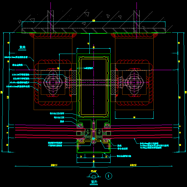 dt-04竖明横隐幕墙连接件横剖节点图.dwg