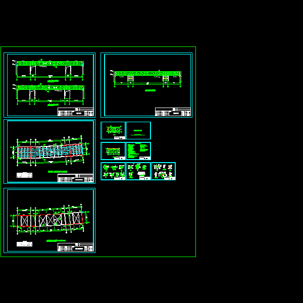 钢连廊结构设计方案CAD施工图纸 - 1