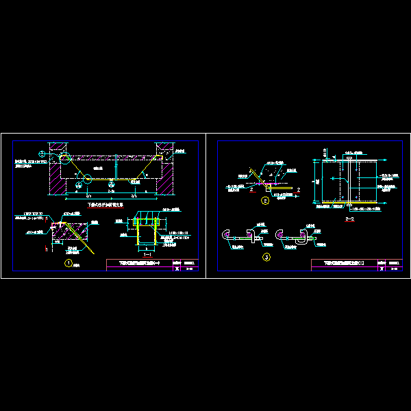 下撑式拉杆加固简支梁节点构造详细设计CAD图纸 - 1