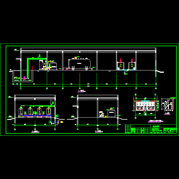 加氯加药间剖面图 加药间（pac）钢平台详图_t3.dwg