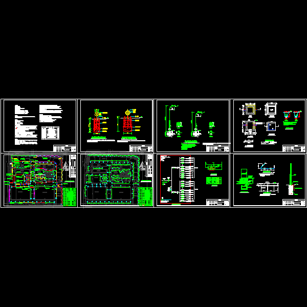 大公司厂区路灯照明电气设计CAD施工图纸（高杆路灯、庭院灯、草坪灯）(三级负荷供电) - 1