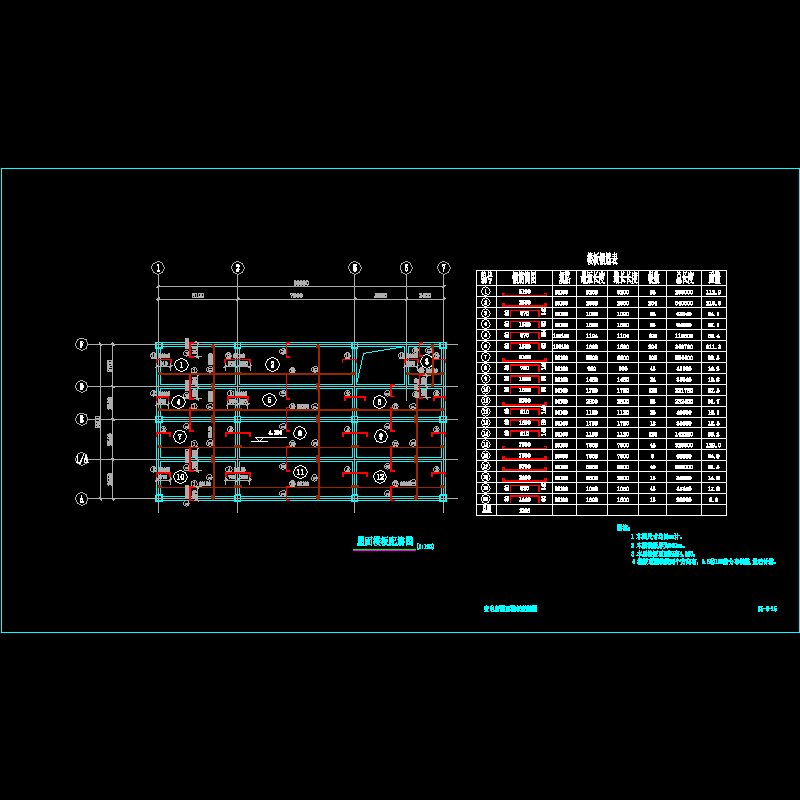 复合式衬砌隧道变电所屋面楼板配筋节点CAD详图纸设计 - 1