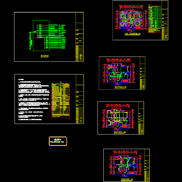 住宅楼强电CAD施工图纸(电气照明) - 1