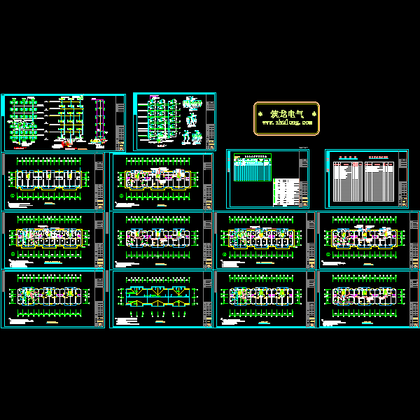 6层住宅小区电气CAD施工图纸 - 1