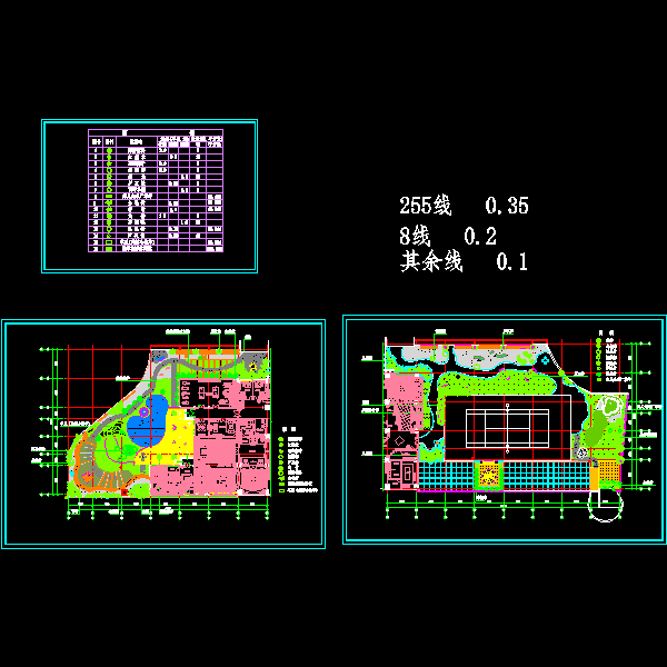 办公区环境景观项目规划设计CAD施工图纸 - 3