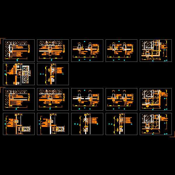 单体幕墙详细设计CAD图纸 - 2