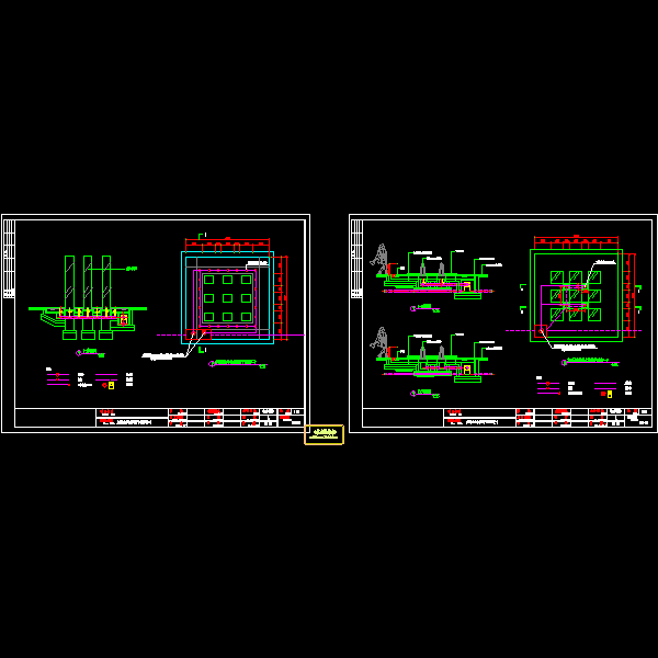 CAD写字楼外水景设计(管线剖面图) - 2