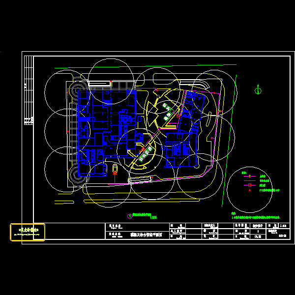 CAD写字楼外水景设计(管线剖面图) - 3