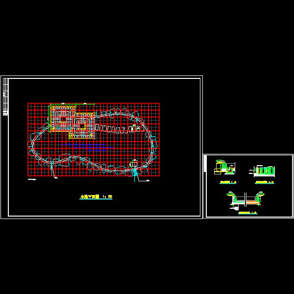 小型景观水池施工CAD大样图纸 - 1