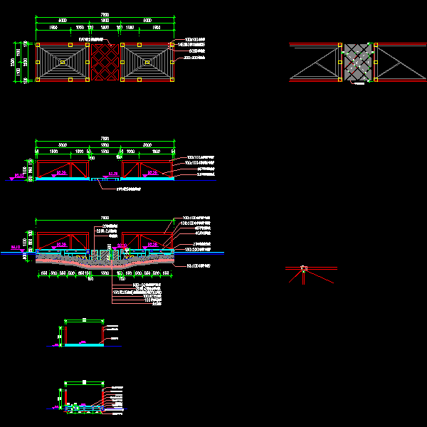 小区木桥施工详细设计CAD图纸 - 1