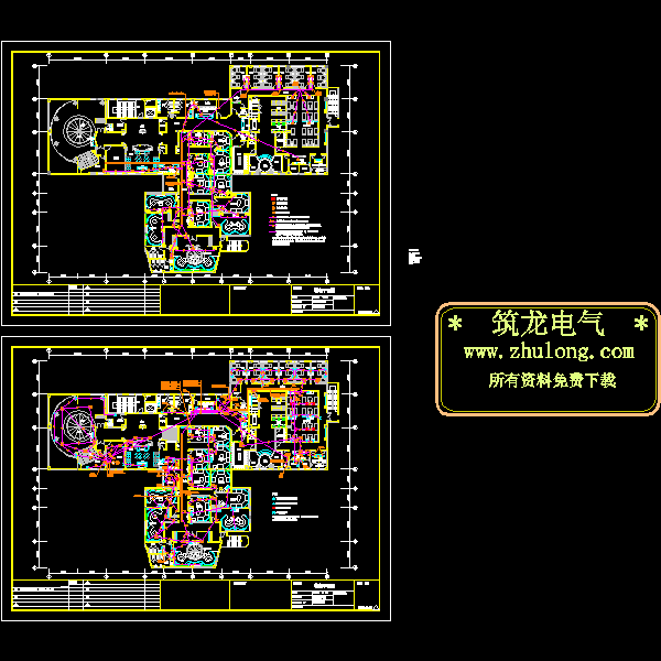 宾馆1层装修电气CAD平面图(工程) - 1