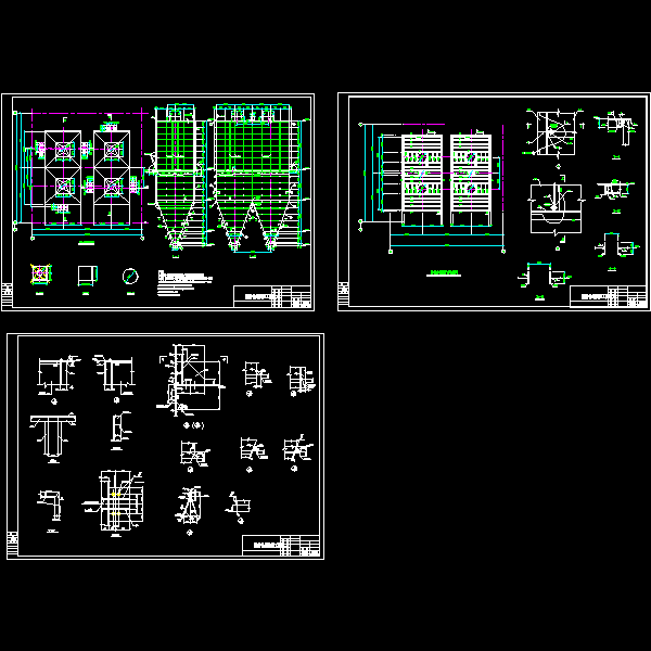 煤仓钢结构节点构造详细设计CAD施工图纸 - 1
