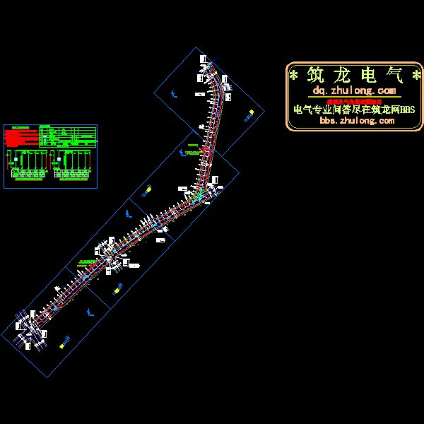 道路照明设计CAD平面图， - 1