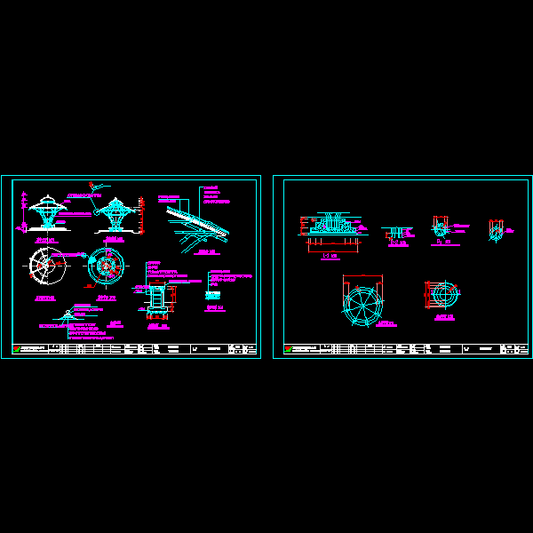 茅亭施工详细设计CAD图纸 - 1