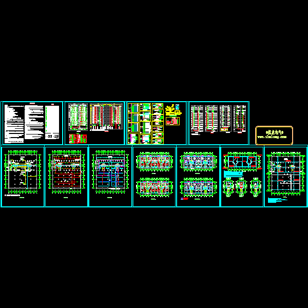 12层住宅楼强弱电系统电气CAD施工图纸（地下室）(TN-S) - 1