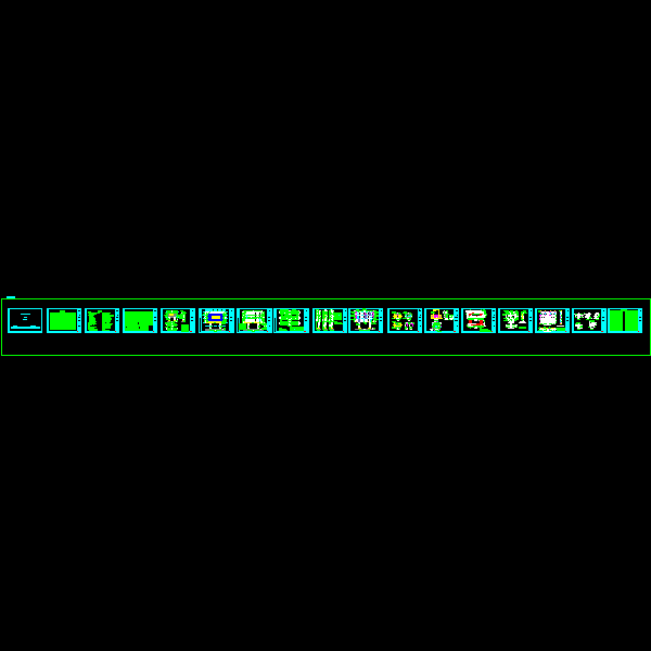 双立柱型LED显示屏钢结构CAD施工方案图纸 - 1