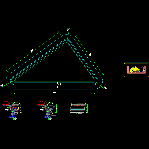 广场花池施工大样CAD图纸 - 1