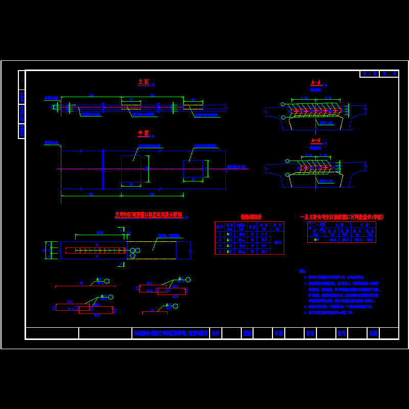 25m预制小箱梁上部箱梁负弯矩钢束槽口钢筋构造.dwg