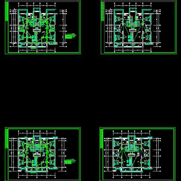 6层住宅楼电气CAD施工图纸(砖混结构) - 2