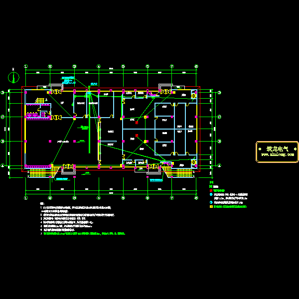 公司2层食堂电气CAD施工图纸(综合布线系统) - 4