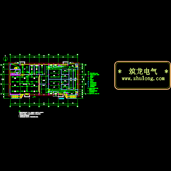 公司2层食堂电气CAD施工图纸(综合布线系统) - 5