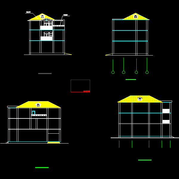 别墅毕业设计方案（建筑、结构CAD图纸） - 4