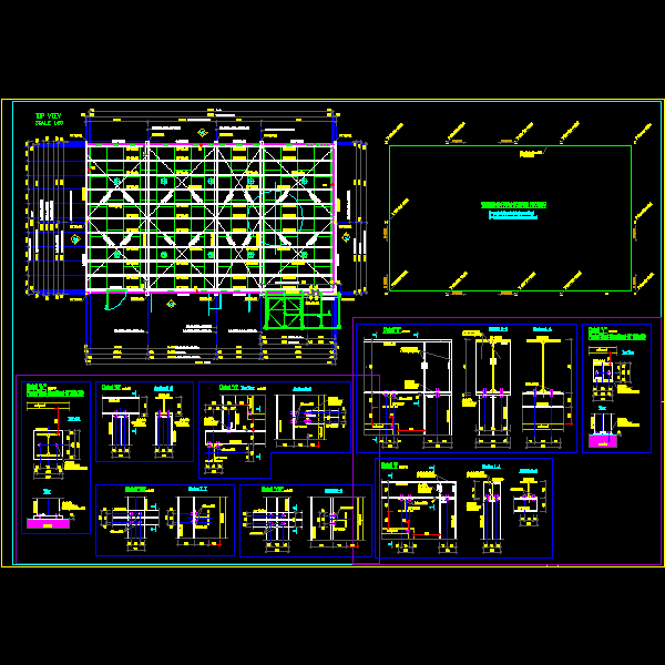 钢框架节点构造CAD详图纸 - 1