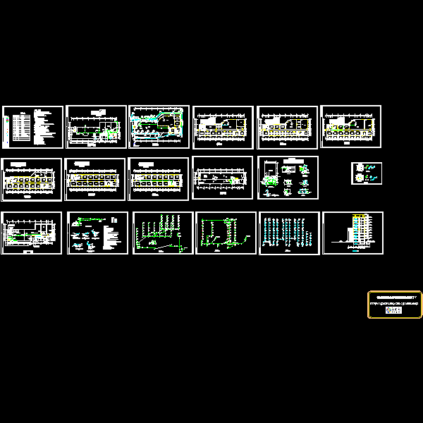 9层行政办公楼给排水CAD施工图纸 - 1
