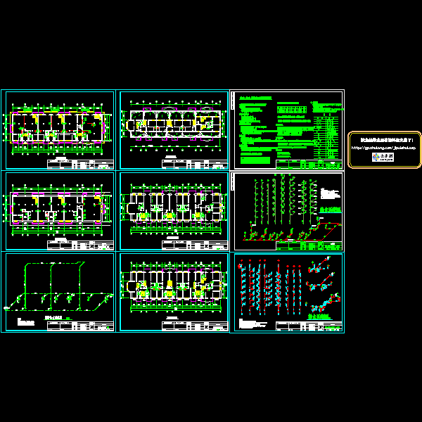 7层11#住宅楼给排水CAD施工方案图纸(室内消火栓系统) - 1