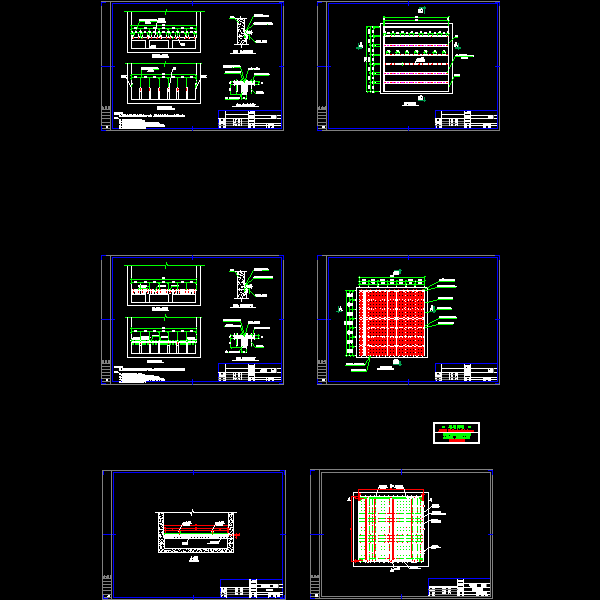 曝气生物滤池设计CAD施工方案图纸（） - 1