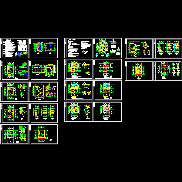 3层别墅建筑结构详细CAD施工图纸 - 1