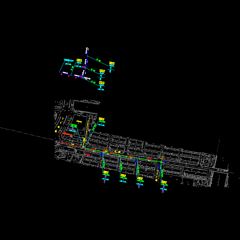 污水管道设计CAD图纸 - 1