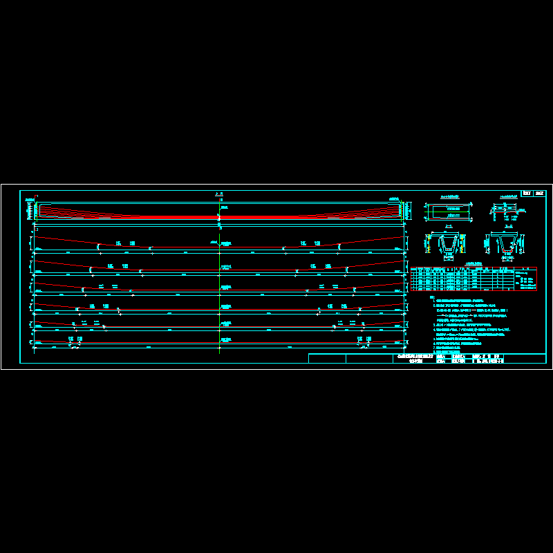 42m简支箱形组合梁边梁预应力钢束布置节点详图设计.dwg