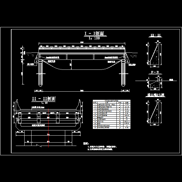 农桥设计CAD图纸（中井柱配筋图纸） - 2